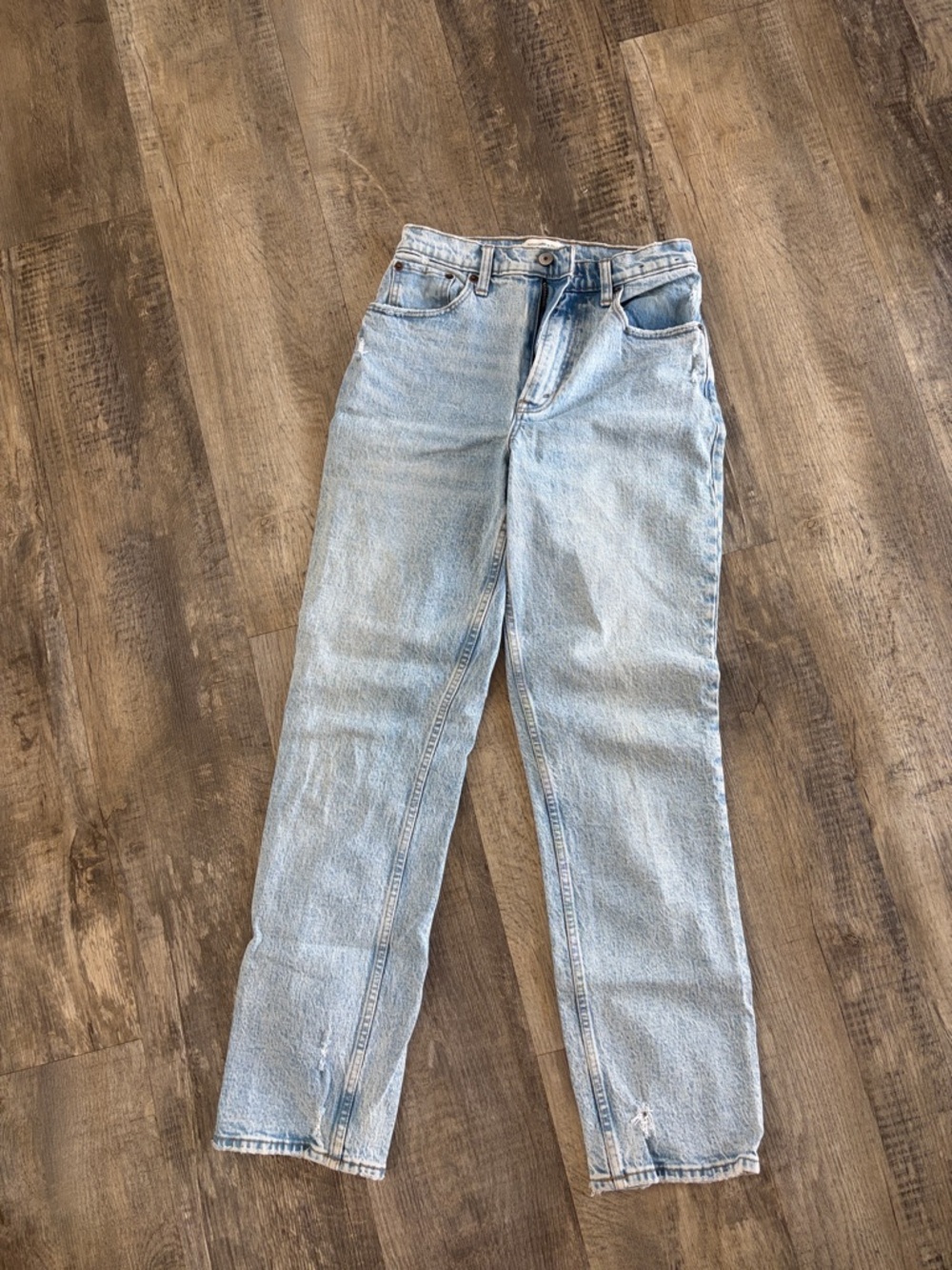 Abercrombie & Fitch Light Blue Women's Straight Leg Jeans